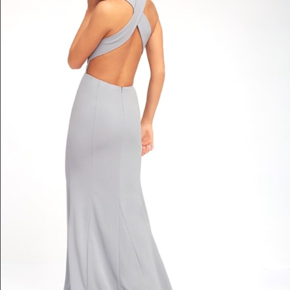 Lulus Heaven & Earth Grey Maxi Dress